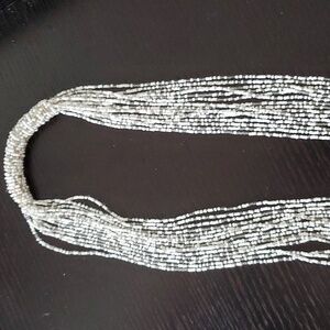 Glass Moonstone Beaded Multi Strand Belt or Necklace